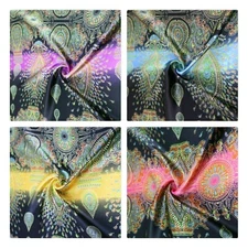 Scarf Scarves Oblong Neckerchief Western Hair Tie Wild Rag Paisley Silky Bandana