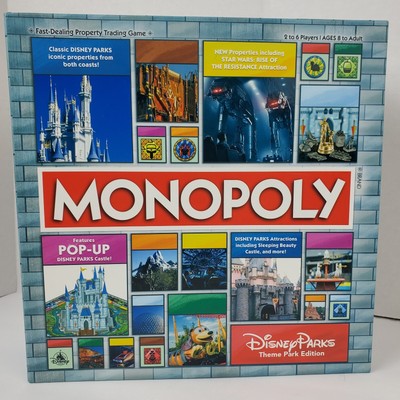 2020 Disney Theme Parks Edition Monopoly Pop-Up 3D Castle NEW/Sealed Pieces