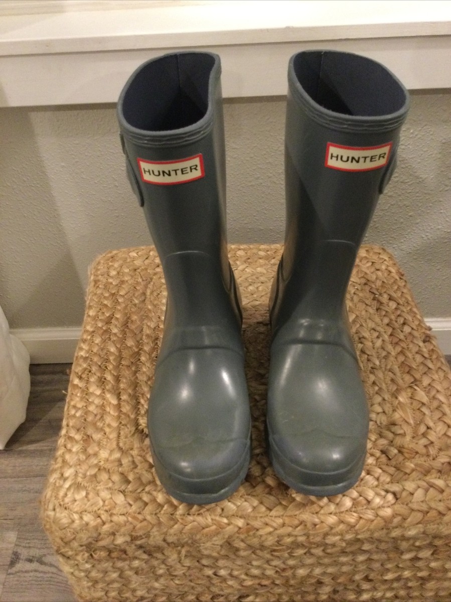 HUNTER Boots Original Gloss Short Womens Size 5 Adjustable