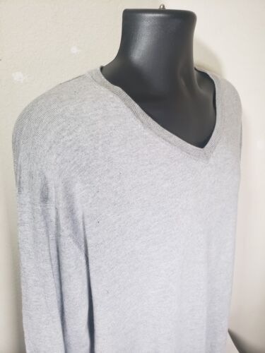 $128 Lincs David Chu Mens Gray V-Neck Sweater NWT Size XL - Picture 2 of 7