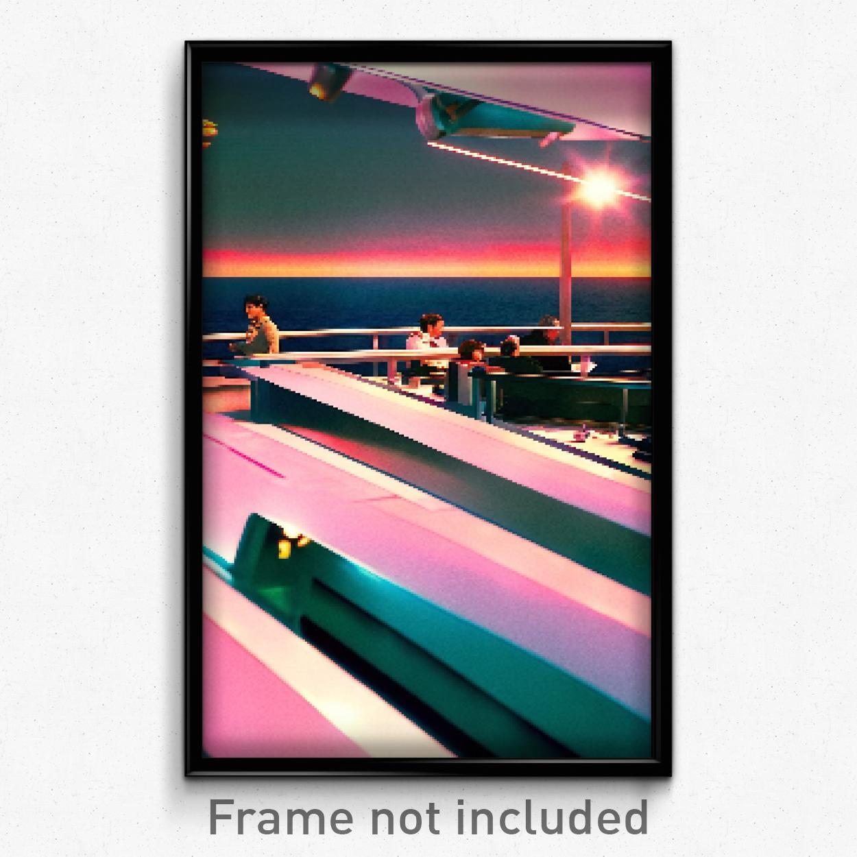 8-Bit Psychedelic Pixel Art Poster - Trippy Video Game Print