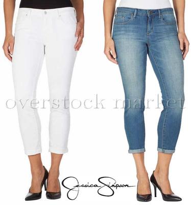 NEW WOMENS JESSICA SIMPSON ROLLED CROP 