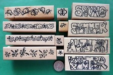 BUSY BUGS OF THE SEASON - Your Choice - Wood Mounted Rubber Stamp