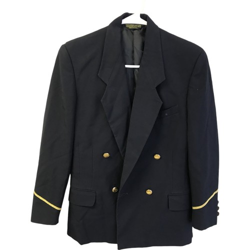 Fashion World Blazer Womens Size 2 Flight Stewardess Jacket Gold Button Vintage