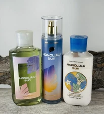 NEW! 3pc Bath & Body Works HONOLULU SUN lotion-shower gel-fragrance mist set