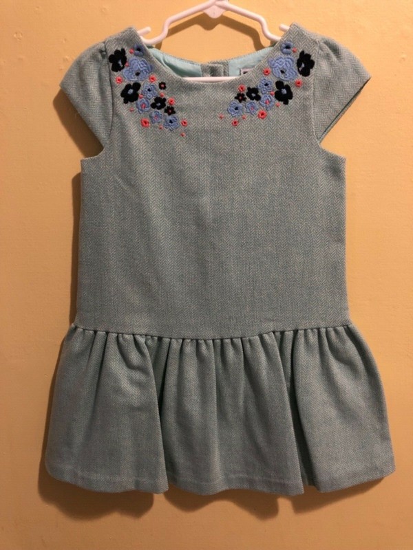 Janie and Jack Gallery Muse Dress With Embroidery Size 4 EUC