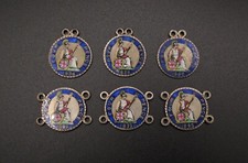 LOT OF 6 x WILLIAM IV / VICTORIA SILVER GROATS 1836 TO 1849 - ENAMELLED