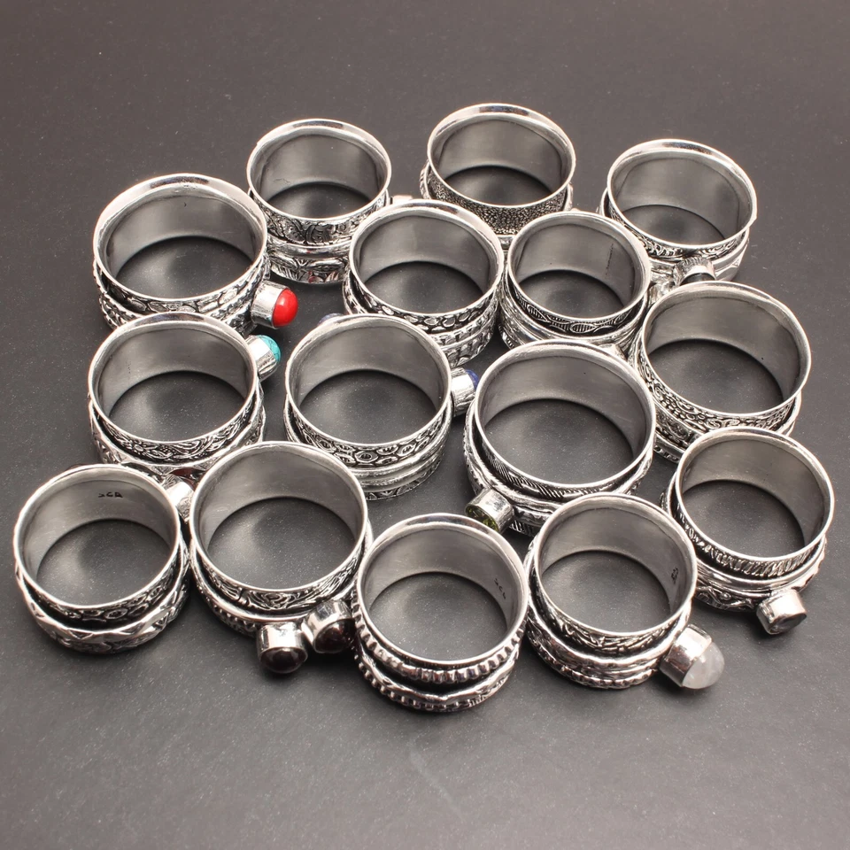 Achat Und Mix Edelstein Handmade Spange, Meditation Ringe Großhandel Menge Größe - Bild 4 von 4