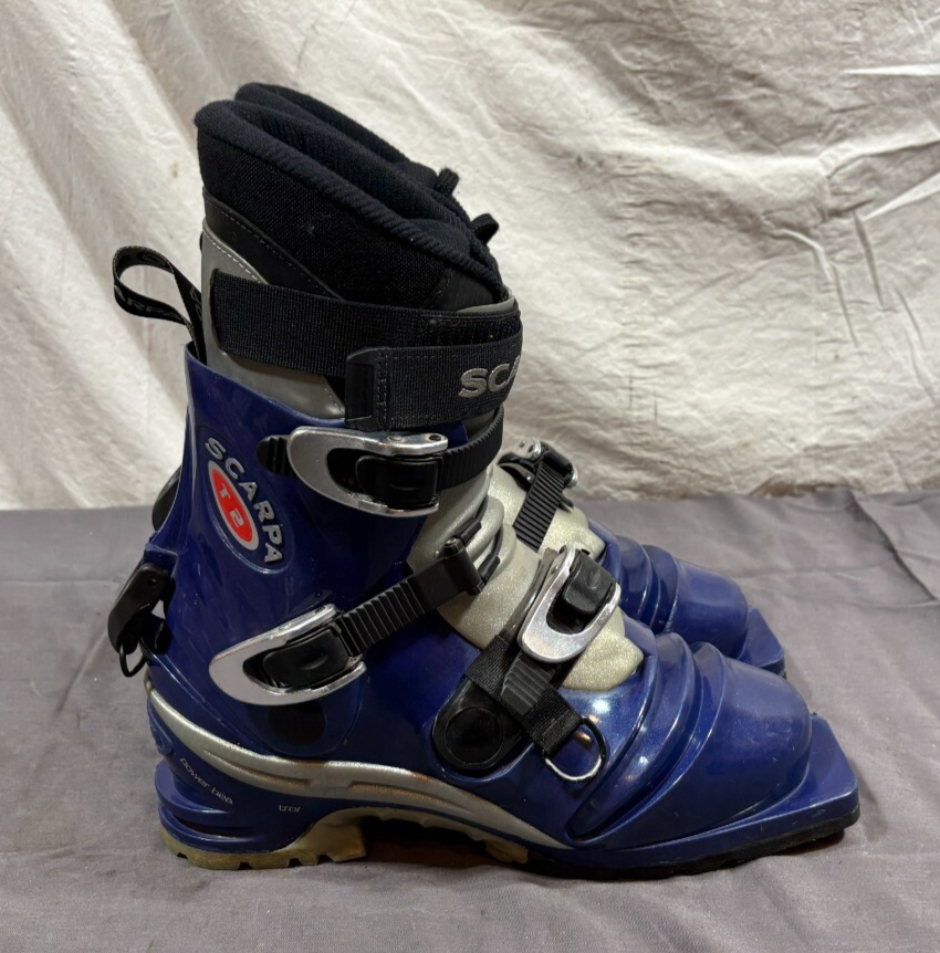 SALOMON Scarponi da sci Scarpa T2 3 pin 75 mm Telemark US uomo 7 5 EU 40 blu ECCELLENTI