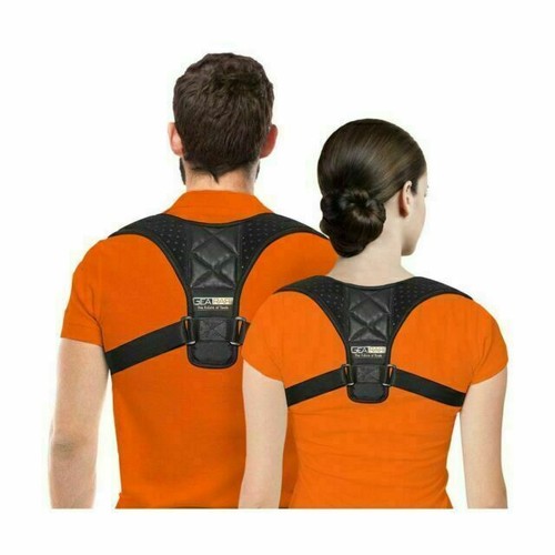 Gearari Upper Back Brace Posture Corrector for Unisex - Black