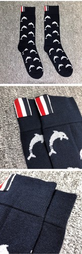 Thom Browne Men's and Women's Long Socks, Medium Length Calf Socks - Picture 11 of 17