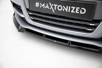 Front Ansatz V.3 FüR Audi TT S TT S-Line 8J Facelift Schwarz Glanz Spoilerlippe