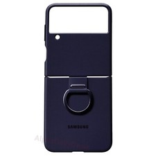 Genuine Samsung Galaxy Z Flip4 Silicone Cover Case with Ring Navy Blue