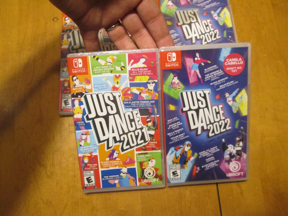 JUST DANCE 2021 & 2022 NINTENDO SWITCH LOT 2 GAMES CAMILA CABELLO TAYLOR  SWIFT +