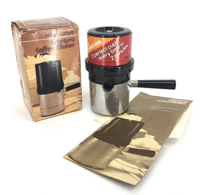 VTG 1981 Raytheon Micro21 Microwave Espresso Coffee Maker New In Box Complete