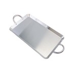 19" Stainless Steel Rectangular Serving Platter Ottoman Tray for Kitchen,Party