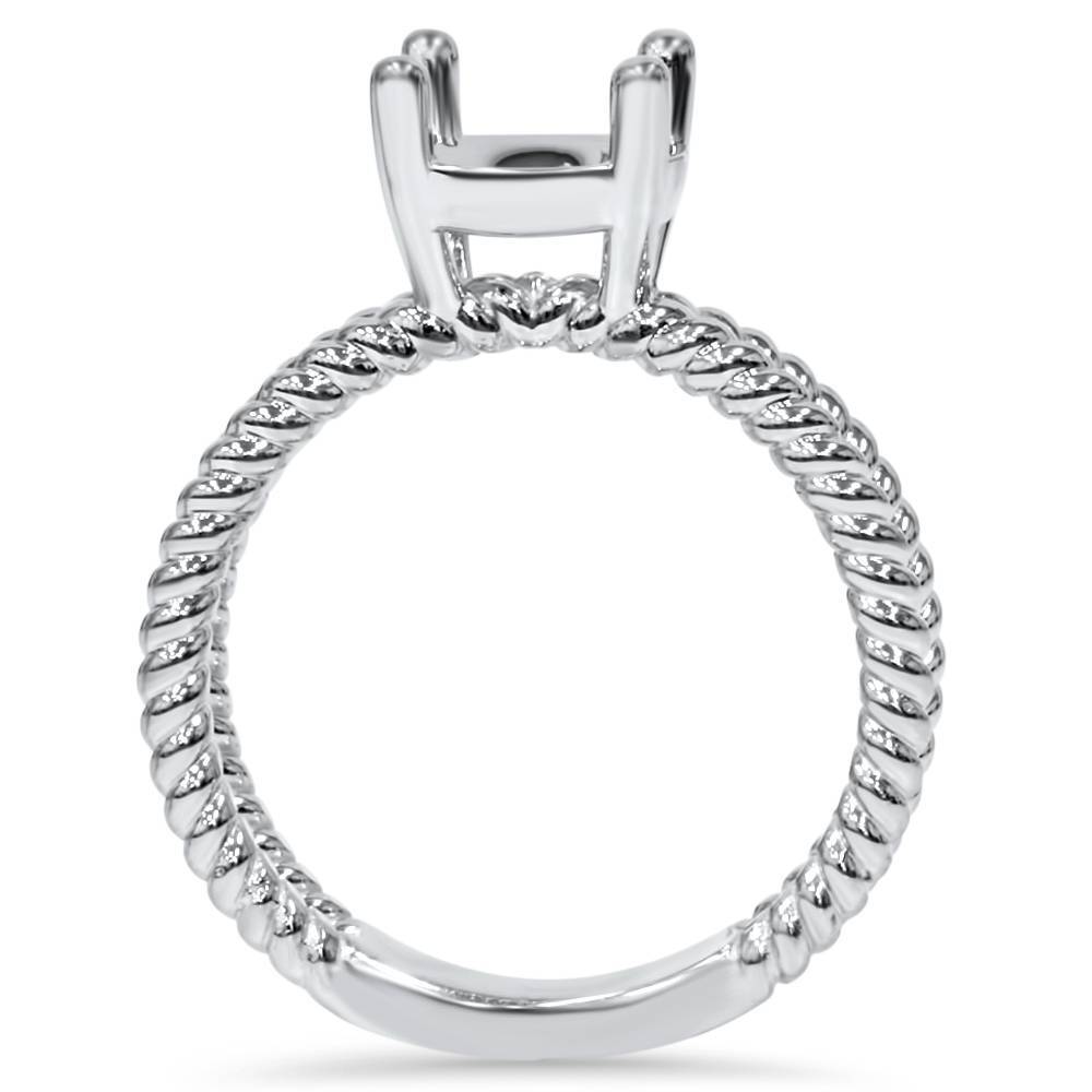 Solitaire Braided Lily Engagement Ring Setting No Center Stone Included