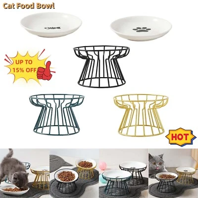 Nordic Elevated Cat Bowl Pet Feeding Dish Cat Food Bowl Cat Elevated Feeder UK