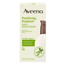 Aveeno Naturals Positively Radiant Daily Moisturizer SPF 15 4.0 oz.