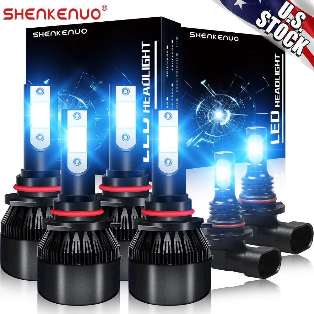 For Toyota Matrix 2003-2008 6x Combo 8000K LED Headlight High Low Beam Fog Light