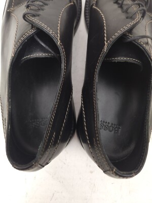 Mens Hugo Boss Bicycle Toe Dress Shoes Black Leather Size  display picture 3