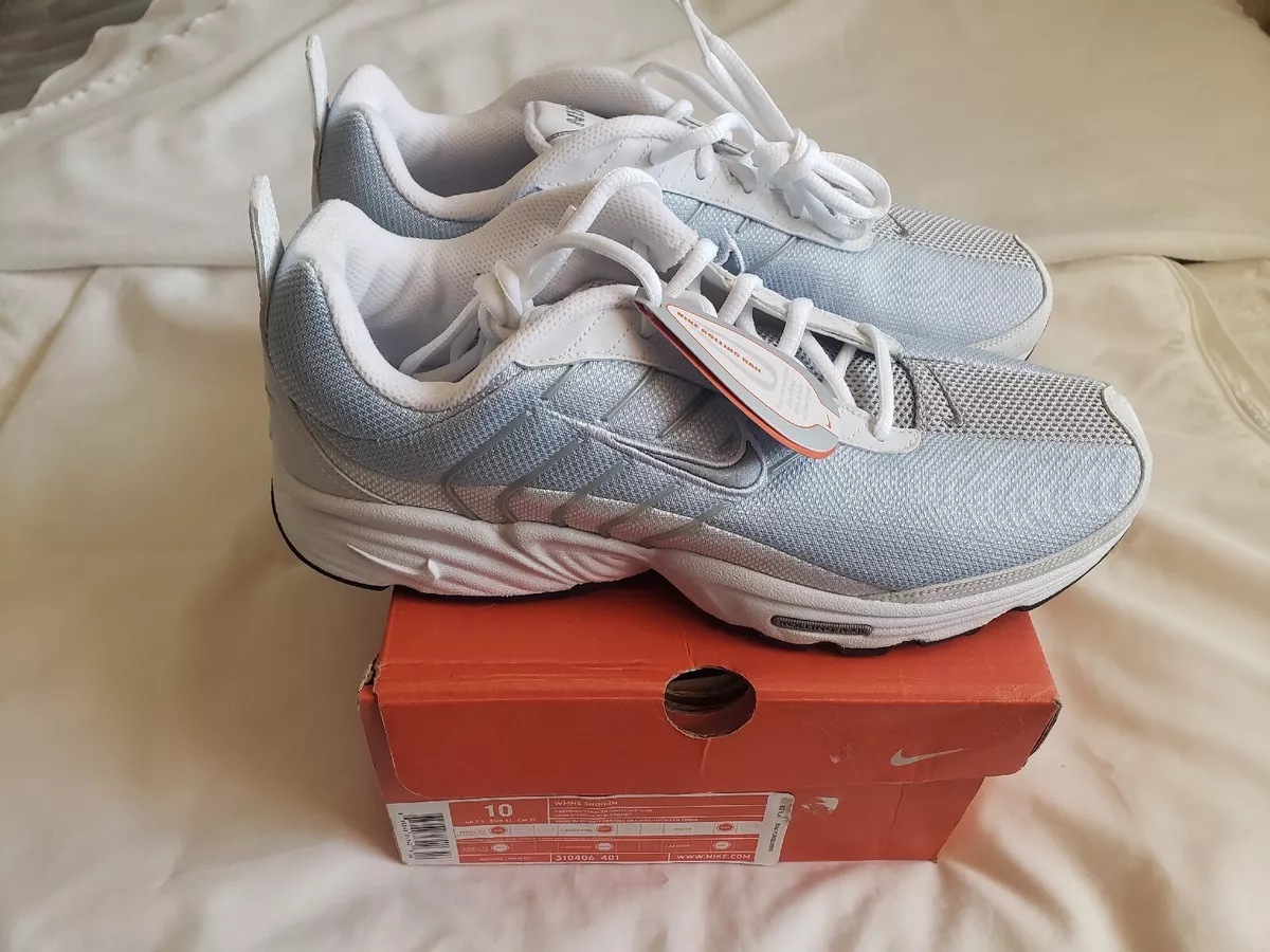 NIB Nike Shoo In Rolling Rail Womens 10 B Lt Blue Silver Cushioned