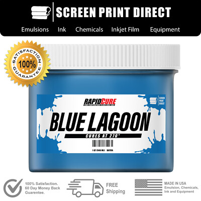 Blue Lagoon - Low Temperature Cure Plastisol Ink For Screen Printing - 5 Gallon