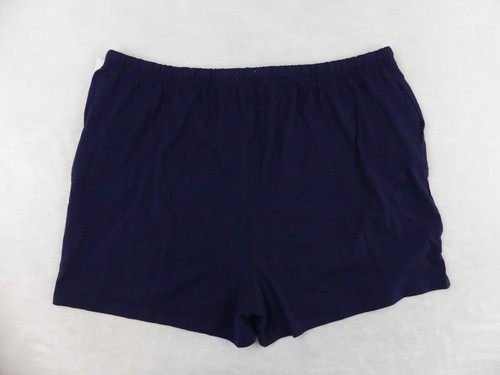 Hanes Shorts Womens 4X Navy Blue Cotton Jersey Drawstring Casual - Picture 2 of 16