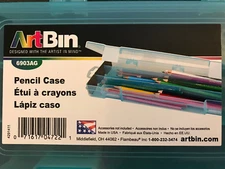 ArtBin Pencil Utility Storage AQUA MIST blue 12.5x5in Plastic Case 6903AG NWT