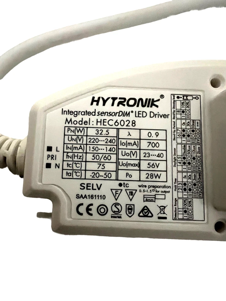 LED Treiber Netzteil Trafo Sensor Beleuchtung AC240V auf DC 23V 40V 16W 28W - Bild 2 von 4