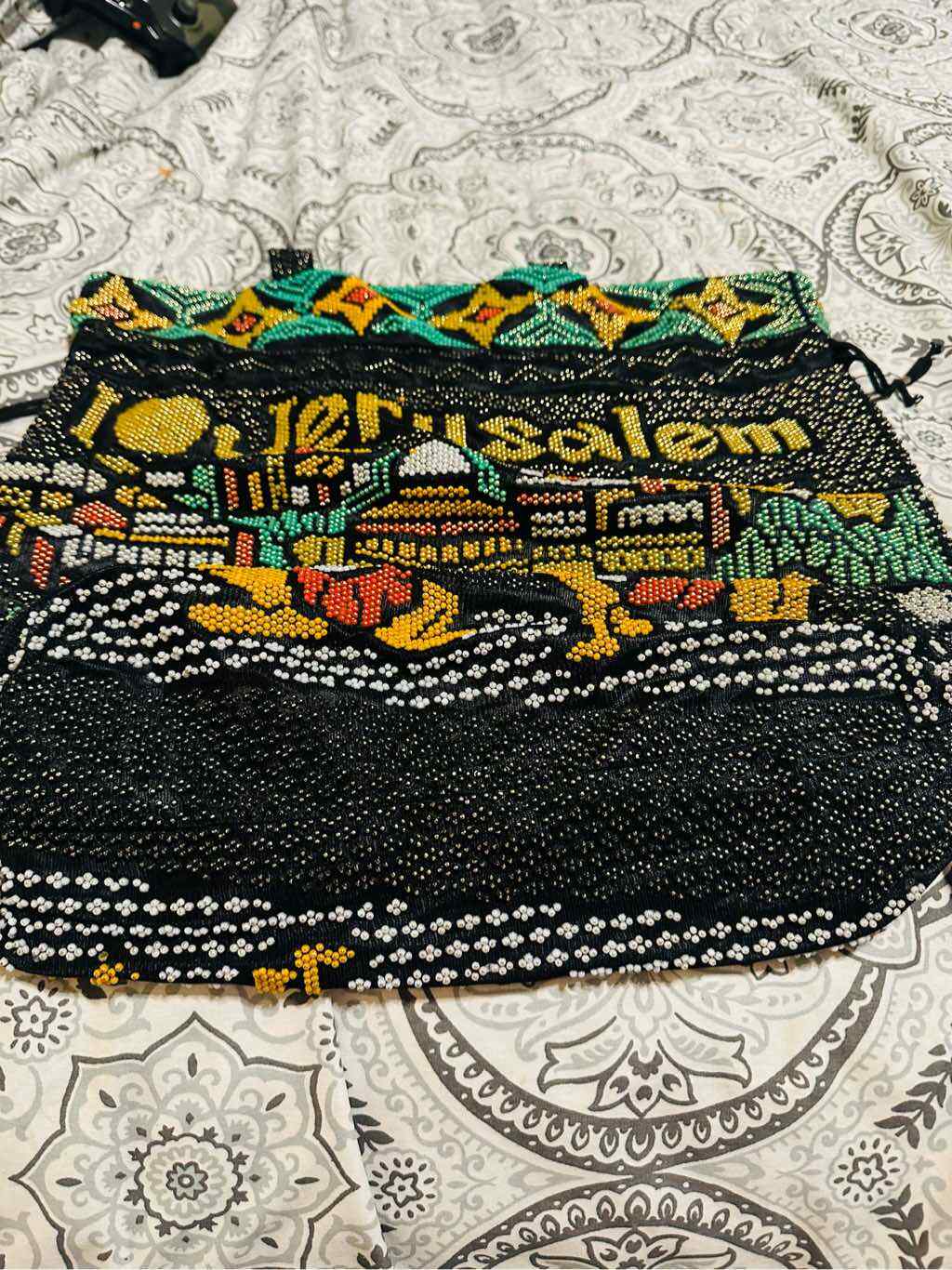 Beaded drawstring bag from Jerusalem - image 8