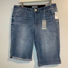 Wit Wisdom Ab solution Light Blue Denim Jean Shorts Size 16