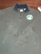Geoffrey Beene Quarter Zip Men's Large Long Sleeve dark brown Lightweight Knit