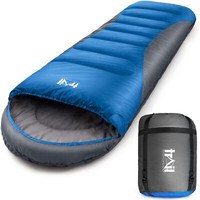 Trail Alpine 400 Hooded Envelope Sleeping Bag 3 4 Season Camping Carry Bag