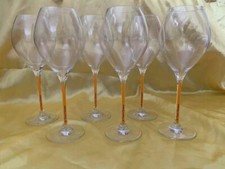 6 x Veuve Cliquot Clicquot Orange Glasses Flutes Cup Ice