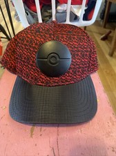 Pokemon Nintendo Gamefreak Precurve Snapback Hat OSFM Textured Red Poke ball