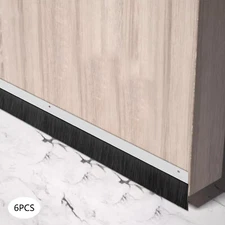 6 PCS Durable Door Brush Sweeps Seal Garage Roll Up Door Brush Net Width Home