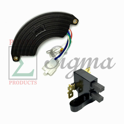 AVR & Carbon Brush For Generac GP8000E XT8000E RS8000E XC8000E 8000/10000 Watts