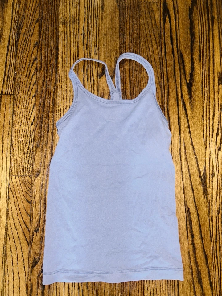 Sujetador deportivo incorporado azul claro gris espalda carrera entrenamiento entrenamiento XS Foto 2 de 4