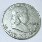1954 D Franklin Half Dollar, 90% Silver, Circulated Coin Free Shipping #8853