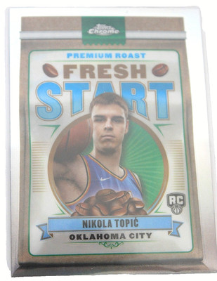 2025 Topps Chrome Nikola Topic RC Fresh Start Insert #9 OKC Thunder Rookie Card