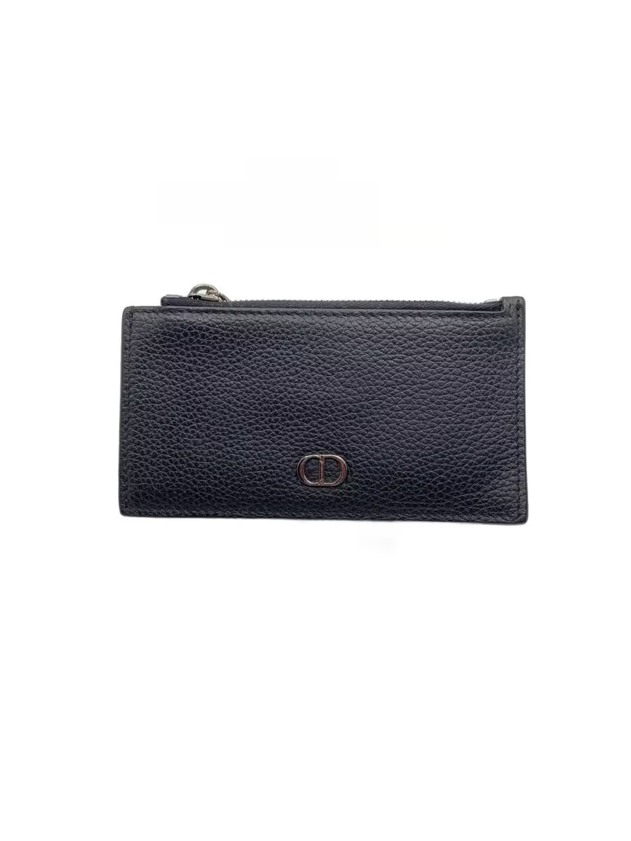 Christian Dior Card Case Black Plain Men's 10-BO-0211