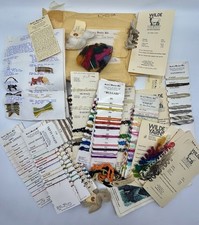 Vintage Yarn Sample Cards Textile Mill Epheme...