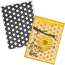 3-D Textured Impressions Embossing Folder, Honeycomb Background Embossing Folder