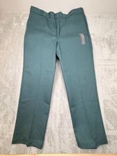 Vintage Dickies 874 Work Pants 44x32 Olive Green USA Made NOS Deadstock