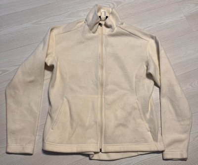 Patagonia Bravo Fleecejacke Damen Large beige angeraut Stehkragen Reißverschluss Outdoor