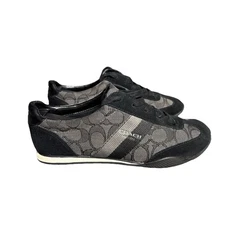 Coach Kelson Sneakers Women’s Size 6 | Black Gray Jacquard Q7839 Signature