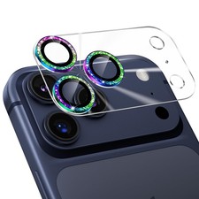 Podick Camera Film For Iphone 17 Pro, Glitter Camera Cover, 9H Tempered Glass A