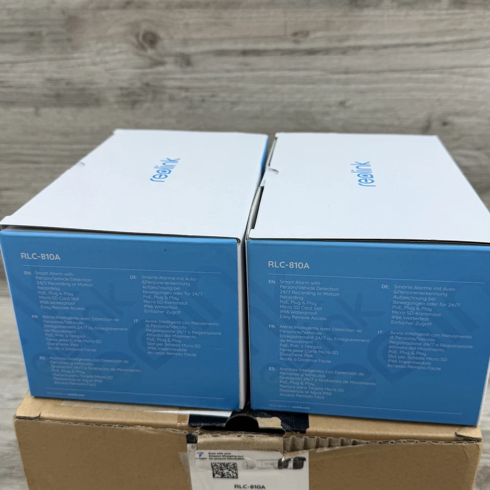 2-Pack Reolink RLC-810A Indoor/Outdoor 4K Ultra HD Easy PoE Security Camera - Image 4 of 4