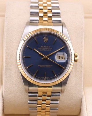 1995 Rolex Datejust 16233 Two Tone Blue Dial 36mm